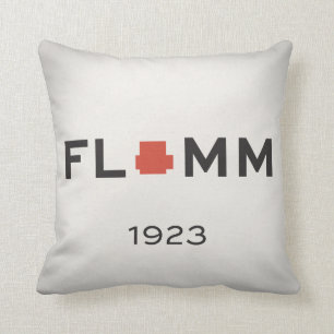 F L + M M 1923 with NEU Power Gib Throw Pillow