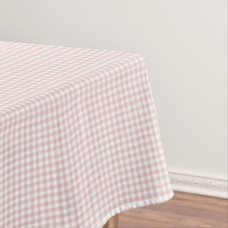 F & L Peach Gingham Tablecloth