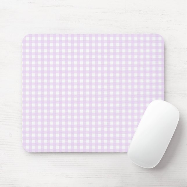 F & L Pink Gingham Mouse Pad (With Mouse)
