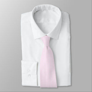 F & L Pink Gingham Tie