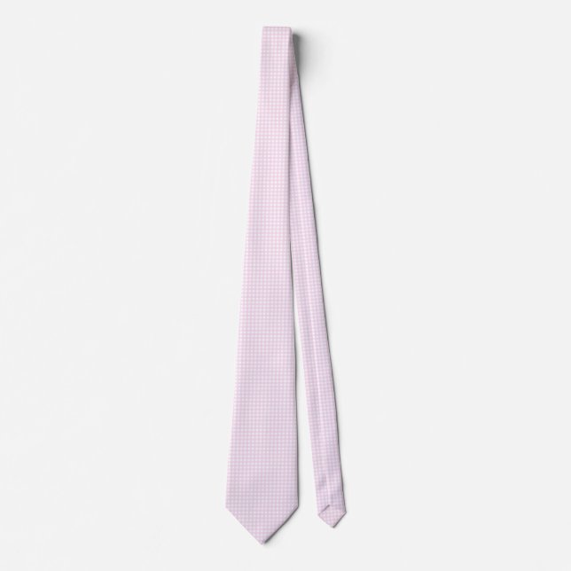 F & L Pink Gingham Tie (Front)