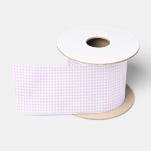 F & L Purple Gingham Satin Ribbon