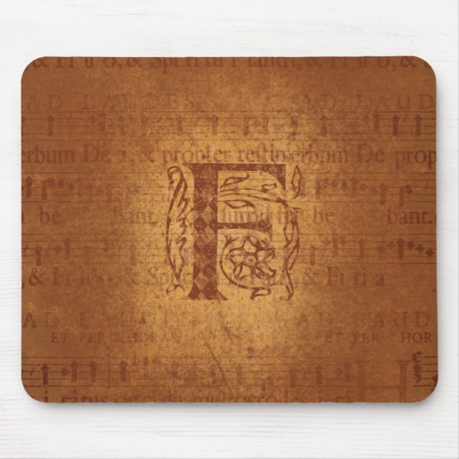 F monogram mouse pad (Front)