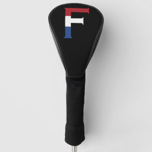 F Monogram overlaid on NLD Flag on bk dccnt Golf Head Cover