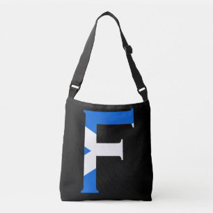 F Monogram overlaid on Scottish Flag cbbcn Crossbody Bag
