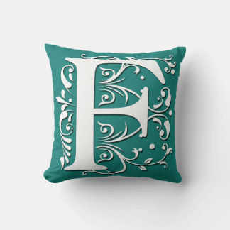 F Monogramme de la lettre initiale - Coussin