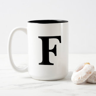 "F" mug