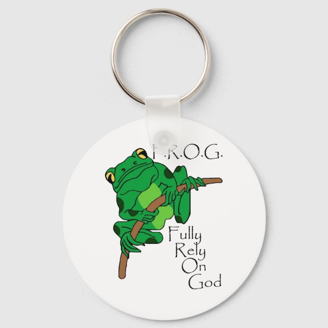 F.R.O.G. Fully Rely On God #1 Keychain (Front)