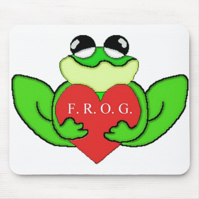 F.R.O.G.I.E. FULLY RELY ON GOD IN EVERTHING MOUSE PAD (Front)