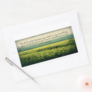F. Scott Fitzgerald Inspirational Quote "Write" Sticker