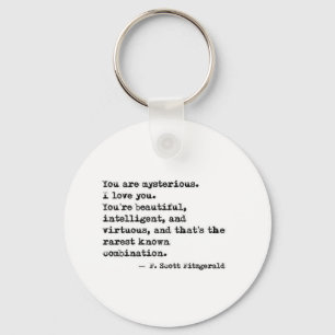 F Scott Fitzgerald Quote Keychain
