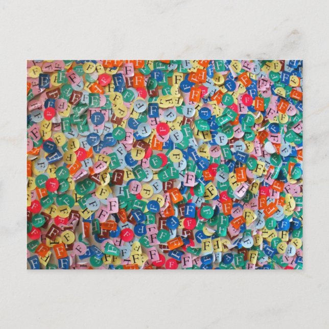 F Stickers Postcard (Front)