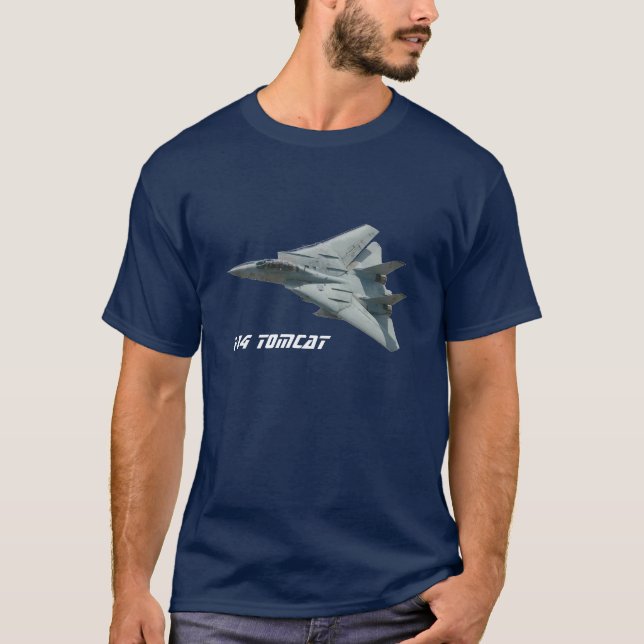 F - T-shirt d'avion de chasse de 14 Tomcat (Devant)