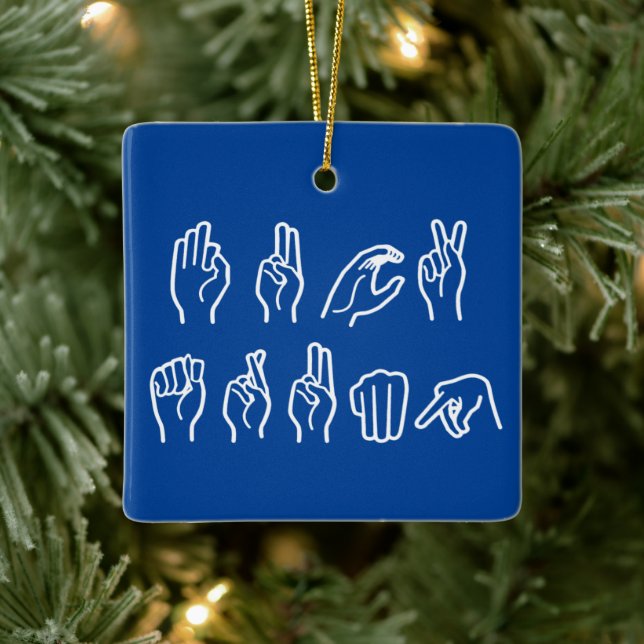 F TRUMP (IN SIGN LANGUAGE) CERAMIC ORNAMENT (Tree)
