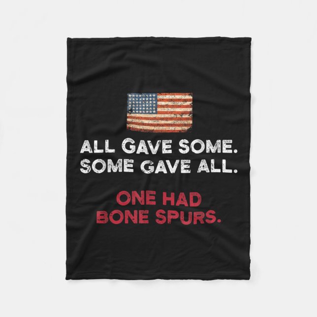 F Trump Shirt - Cadet Bone Spurs  Fleece Blanket (Front)