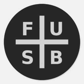 F.U.S.B. CLASSIC ROUND STICKER