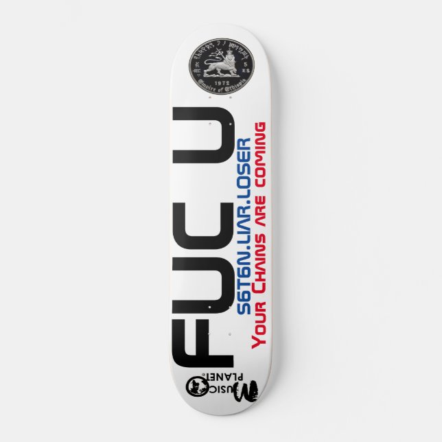 F U SATAN Skateboard (Front)