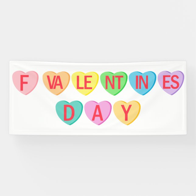 F VALENTINE'S DAY - Bannière Coeurs-Bonbons (Horizontal)