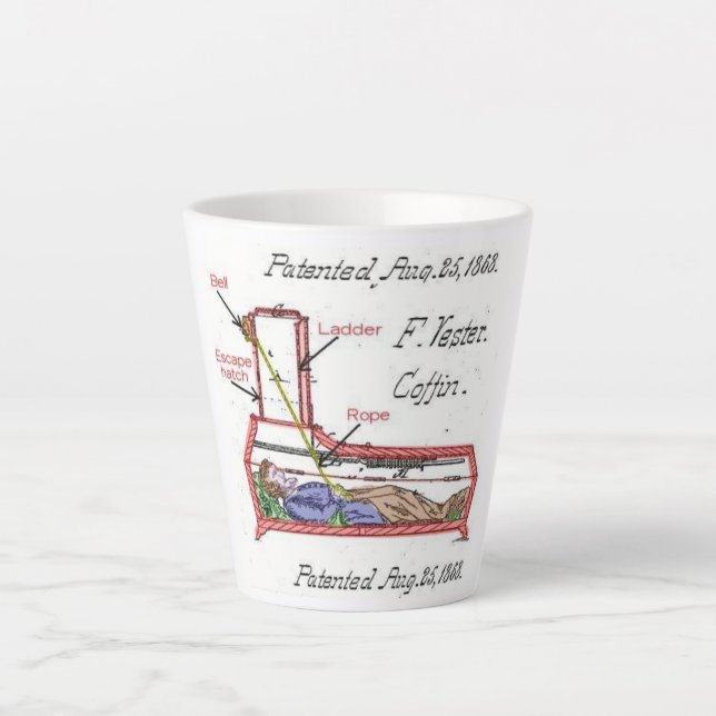 F Vester Escape Coffin Latte Mug (Front)