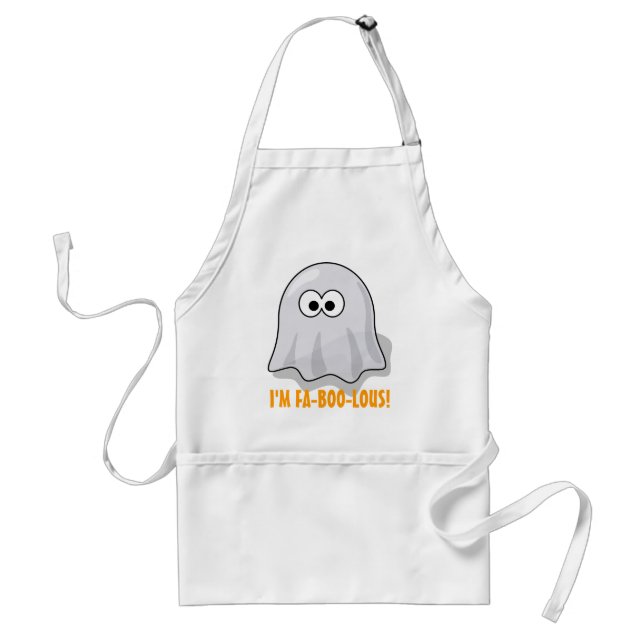FA-BOO-Lous Cute Cartoon Halloween Ghost Standard Apron (Front)
