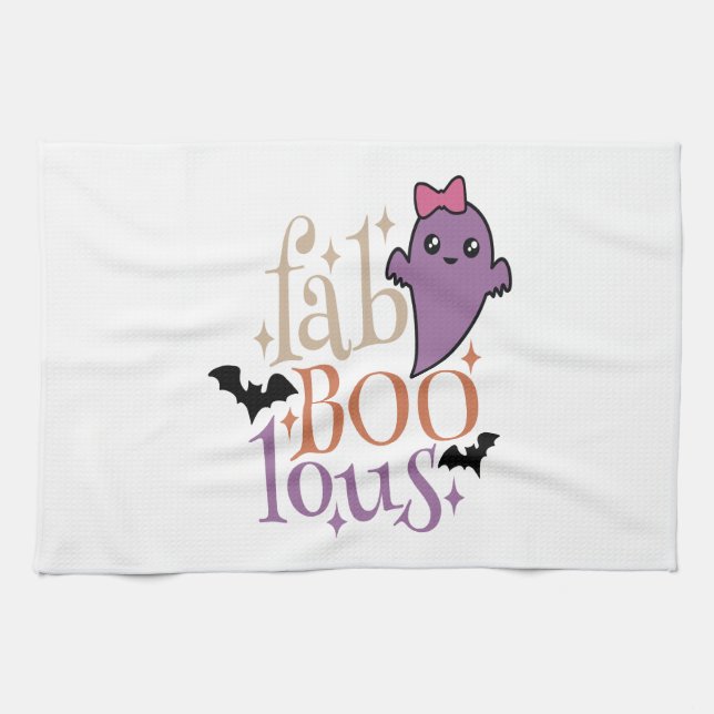 Fa BOO Lous Fa BOO Lous Halloween Ghost Kitchen Towel (Horizontal)