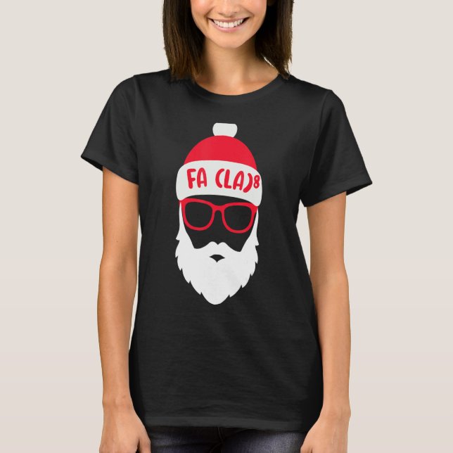 FA LA 8  Christmas Santa Fa La Math T-Shirt (Front)