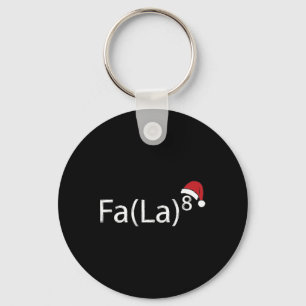 Fa La 8 Funny Christmas Carol Math Teacher Santa H Keychain