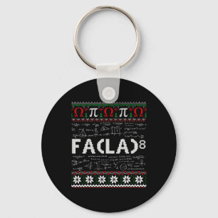Fa (la)8 Funny Christmas Santa Fa La Math Teacher Keychain