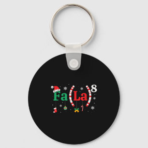 Fa (la)8 Funny Christmas Santa Fa La Math Teacher  Keychain