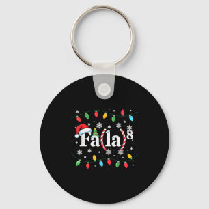 Fa (la) 8 Funny Christmas Santa Fa La Math Teacher Keychain