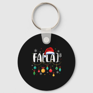 Fa (la) 8 Funny Christmas Santa Fa La Math Teacher Keychain