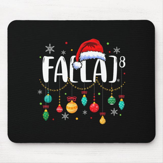 Fa (la) 8 Funny Christmas Santa Fa La Math Teacher Mouse Pad (Front)