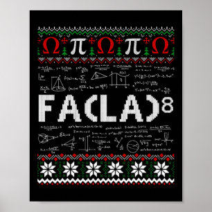 Fa (la)8 Funny Christmas Santa Fa La Math Teacher  Poster