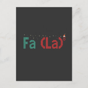 FA (LA)8 Funny Nerdy Math Christmas Xmas Gift Postcard
