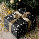 Fa La Christmas String Lights Black white & Gold Wrapping Paper Sheet<br><div class="desc">Fun,  bold,  and modern festive wrapping paper to dress your gifts up in a modern style. The design features fun Christmas string lights in black,  white,  and gold. Fun typography fa la la is incorporated into the Christmas string lights. Design by Moodthology Papery</div>