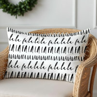 FA LA LA Black & White Typographic Christmas Carol