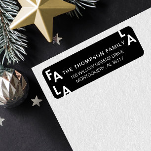 Fa La La Bold Letters Minimalist Modern Black