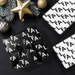 FA LA LA Bold Letters Modern Minimal Black & White Wrapping Paper Sheet<br><div class="desc">Minimal, bold, and modern fa la la bold letters wrapping paper. The design features fa la la typography in black and white. 3 sheets - two sheets with white and black letter design and one sheet with black and white letters. A trendy wrapping paper design to add a modern touch...</div>