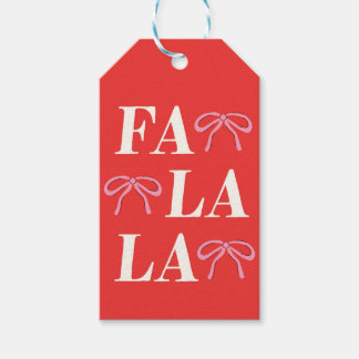 Fa La La Bow Gift Tag