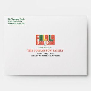 Fa La La Choir Carols Music Modern Christmas Envelope