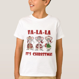 Fa La La Christmas Mice Holidays T-Shirt
