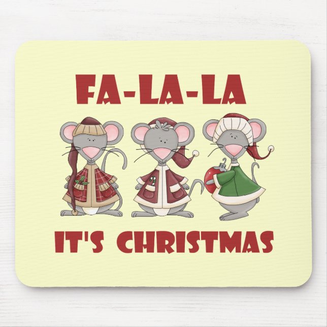 Fa La La Christmas T-shirts and gifts Mouse Pad (Front)