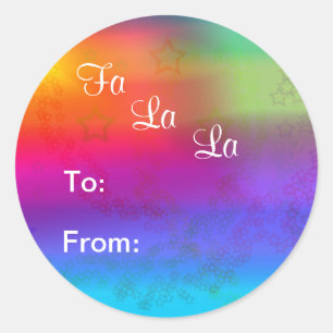 Fa La La Classic Round Sticker