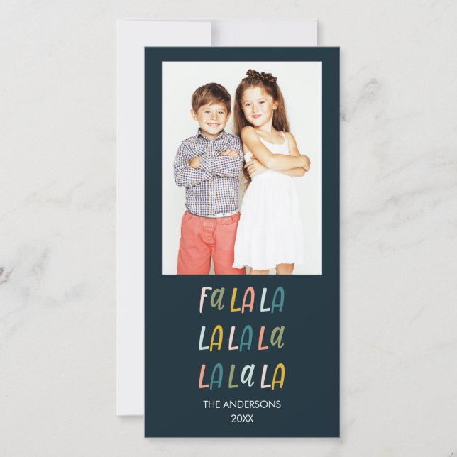 Fa La La | Couleurs pastel | Cartes photos de vaca (Devant)