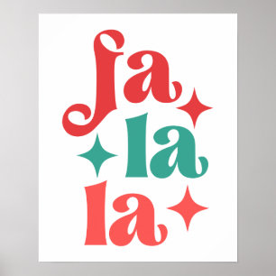Fa La La - Festive Holiday Typography Design Poster