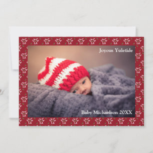 Fa La La Festive Holly Christmas Holiday Card