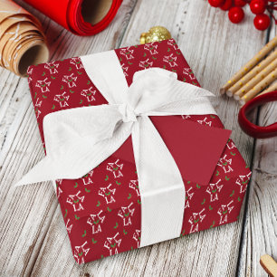 Fa La La Festive Holly Christmas Wrapping Paper
