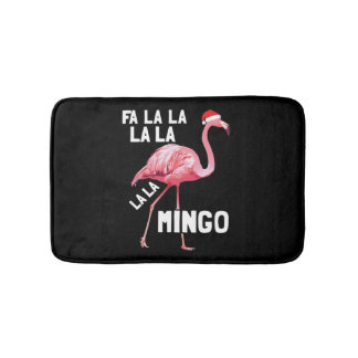 Fa La La Flamingo Christmas Merry Xmas Bath Mat