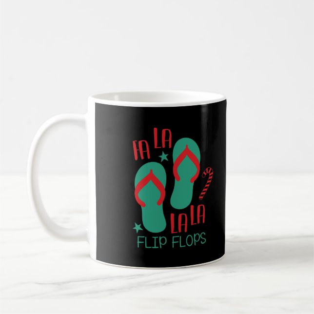 Fa-La-La Flip-Flops Coffee Mug (Left)