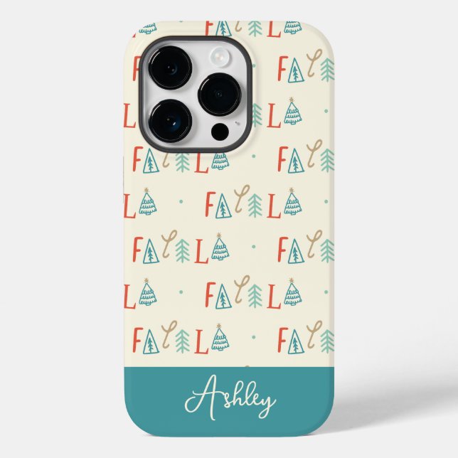 Fa La La Funny Christmas Tree Holiday Baby Blanket Case-Mate iPhone Case (Back)